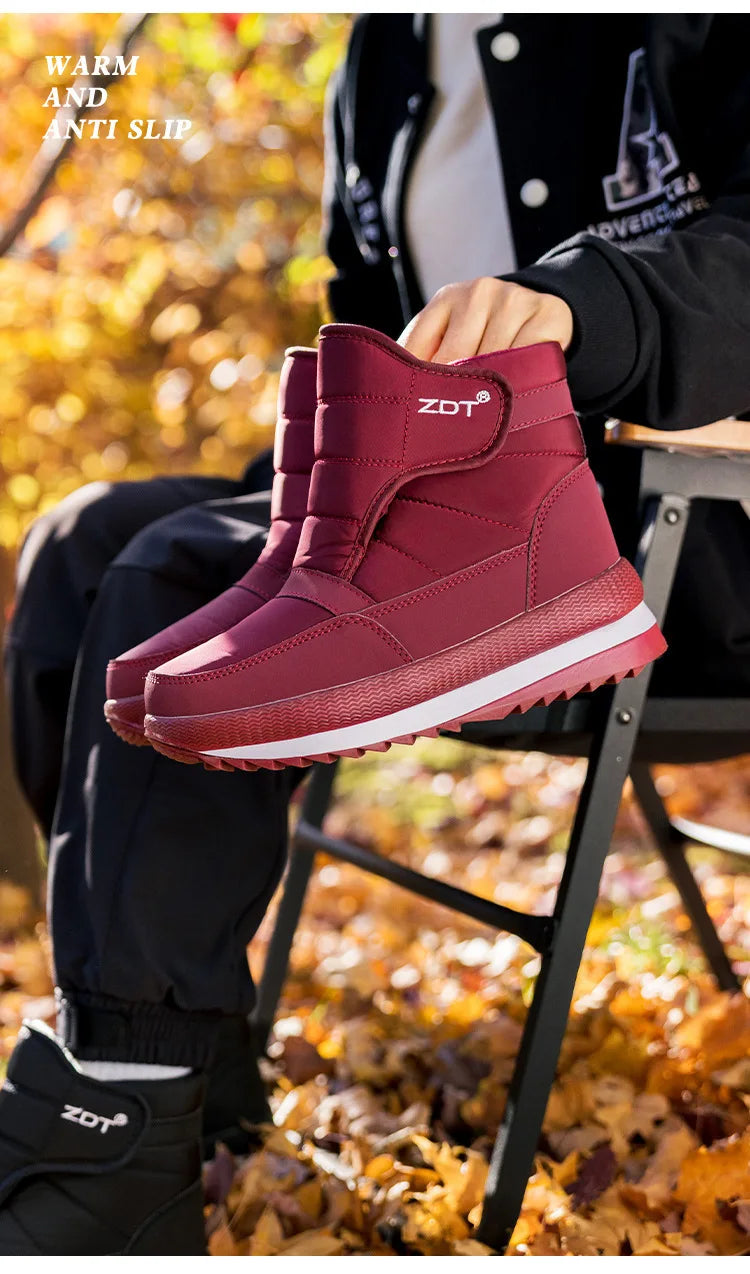 -40°C Winter Thicken Warm Men's Snow Boots Outdoor Waterproof Comfort Cotton Shoes Cold Resistant Non-slip Platform Ankle Boots