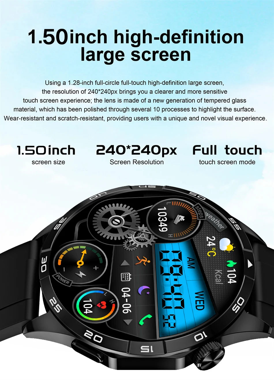 2024 New For Huawei Smart Watch Men Watch 4 Pro+ 1.50 Inch HD Screen Bluetooth Call Health Monitoring Smartwatch New Watch GT4