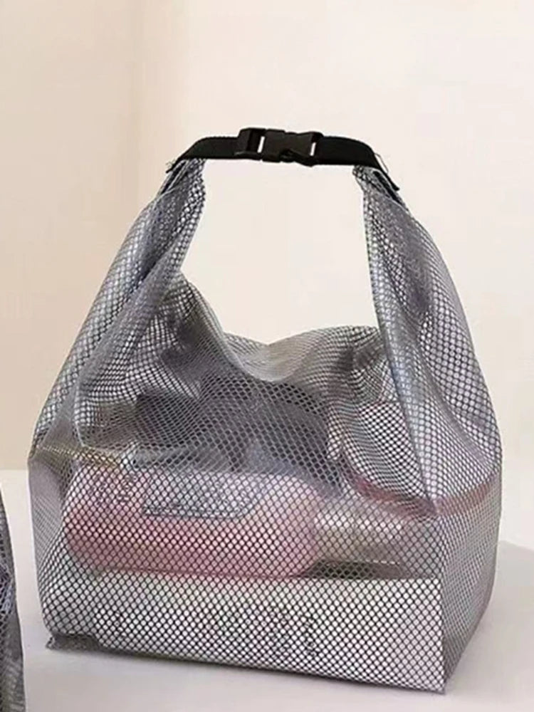 Makeup Bag New Water-proof Cosmetics Bag Fashion Travel Large Capacity Toiletries Pouch Trendy Girl Wash Bag with Lanyard