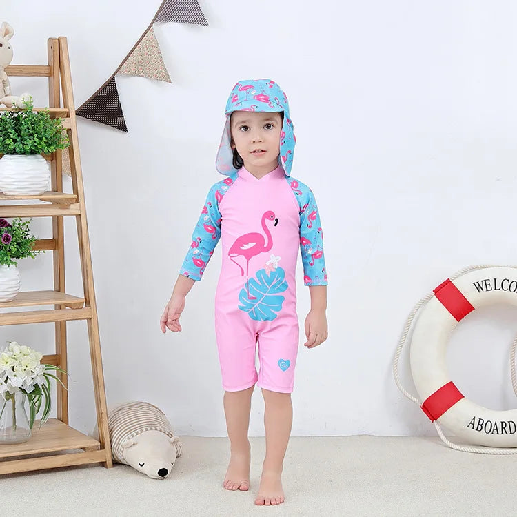 Traje de baño lindo para bebés con estampado de pingüinos y tiburones de dibujos animados, traje de baño para niños pequeños, traje de baño de una pieza para niños