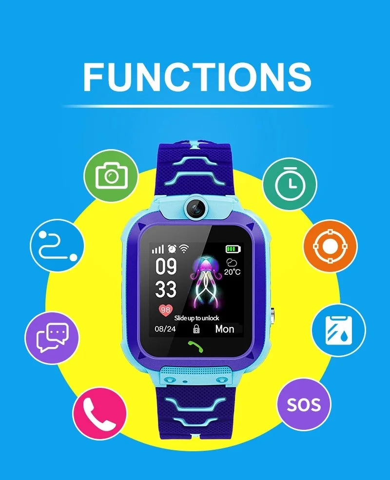 Smartwatch Wrist Kids Smart Watch For Children Electronic Digital Connected Wristwatch Clock Boy Girl Child GPS Tracker On Hand