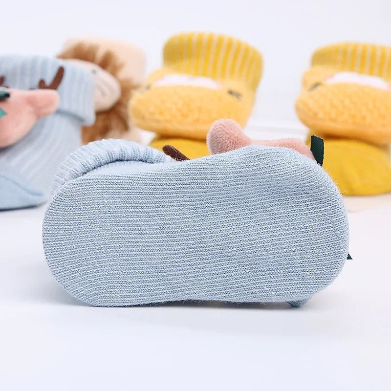 Kawaii Cotton Soft Socks for Newborn Infant Baby Cartoon Animal 3D Doll Socks for Boys Girls Infant Toddler Floor Socks