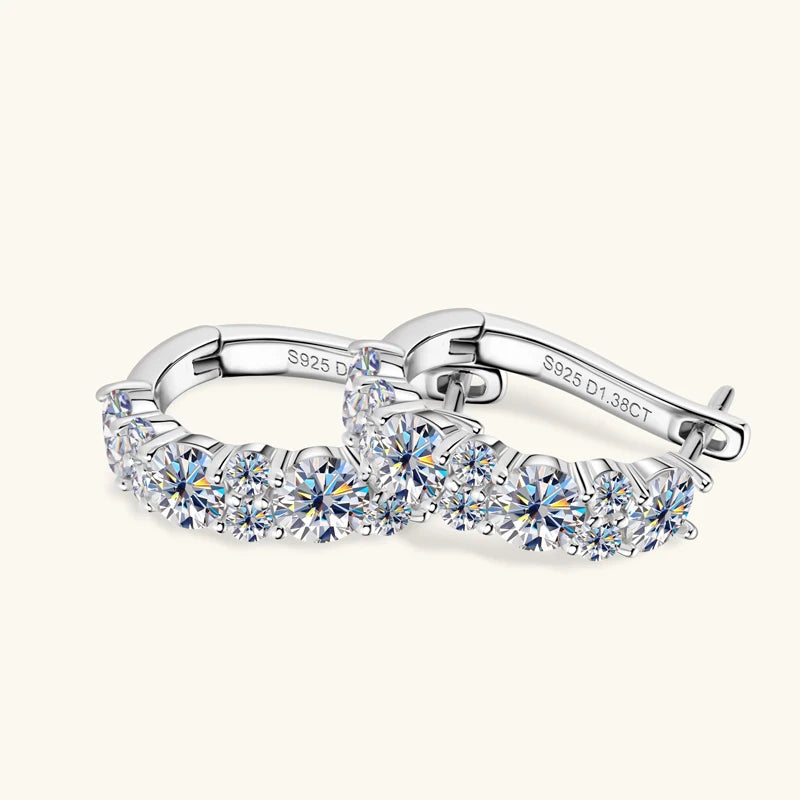 OXTAO With Certified Jewelry Sets Wholesale Sparkling Moissanite Diamond Necklaces&Earring Luxury Gift Real 925 Sliver for Women