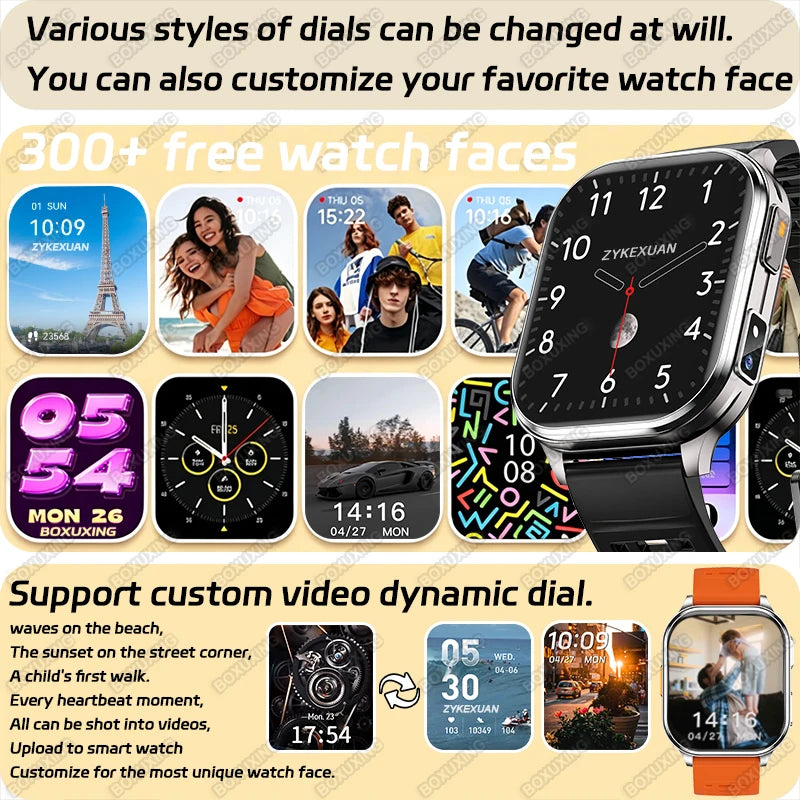2026 New Smart Watch With Camera Men Women Photos Record Video Health Sports Fitness IP68 Waterproof Call Recording Smartwatches