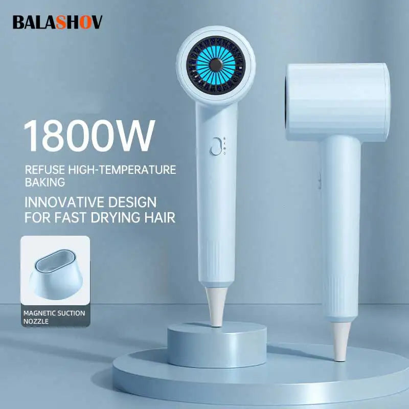 Hair Dryer, High-Speed Electric Turbine Airflow, Low Noise, Constant Temperature And Quick Drying Wind Speed 62m/s1800WQuick Dry