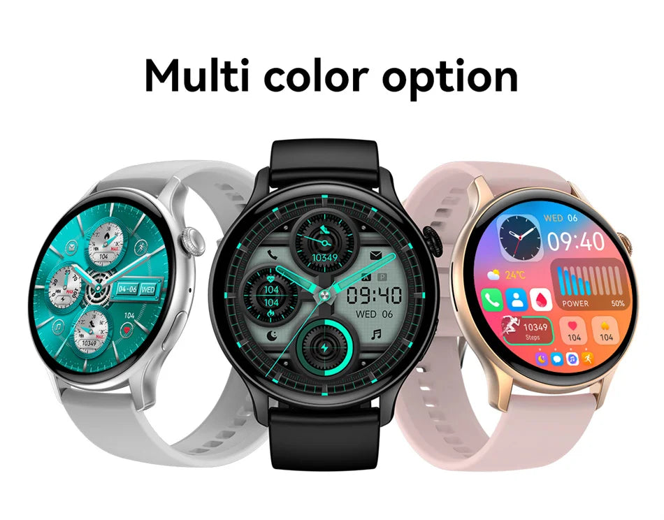 2024 GPS Smart Watch Women 1.43 Inch AMOLED 466*466 HD Screen Sport Heart Rate NFC Custom Dial Bluetooth Call Smartwatch Ladies