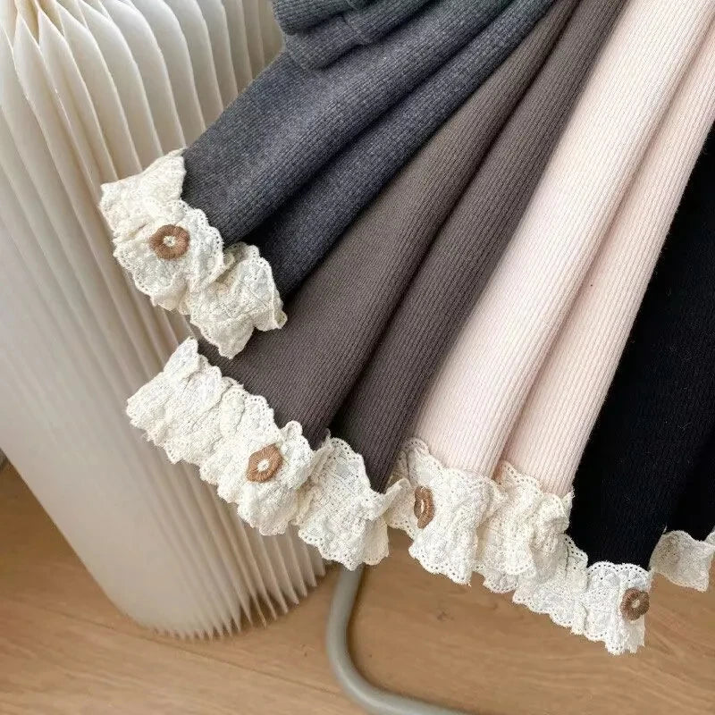 Baby Girls Pants Kids Lace Cute Simplicity Tight Trousers Spring Autumn Winter 1-6 Years Old Winter Children Leggings Trousers