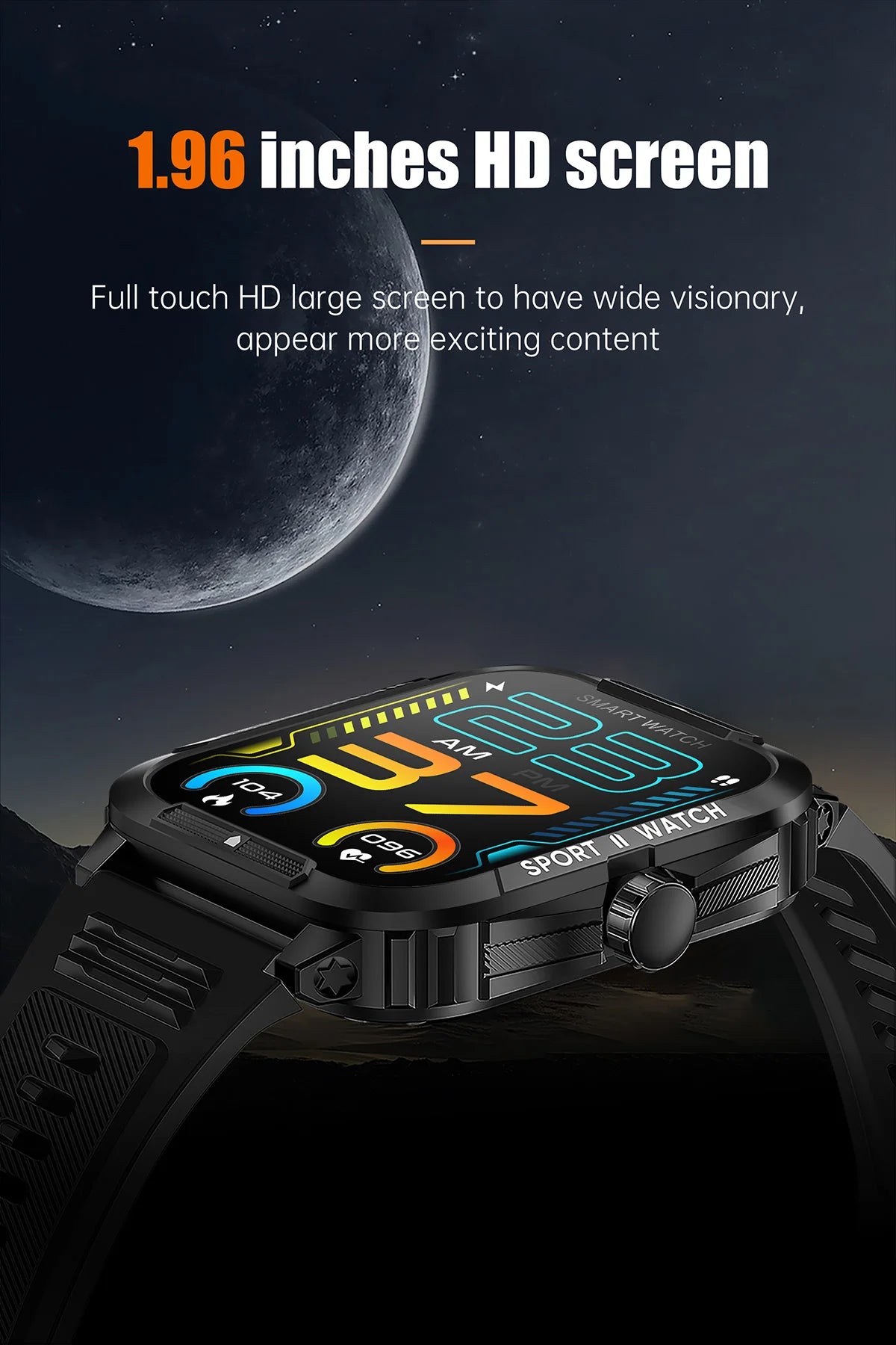 COLMI P76 1.96" Outdoor Military Smartwatch Men Bluetooth Call Smart Watch 3ATM IP68 Waterproof Sports Fitness Watches