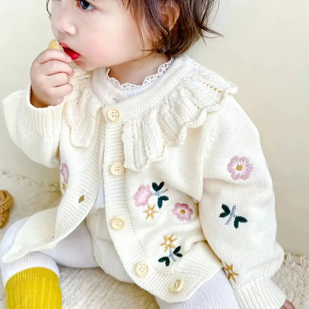 Kids Girls Spring And Autumn Coat Sweaters For Infants and Newborns Knitwear Cardigan Outgoing Clothing Baby Cardigan Sweater