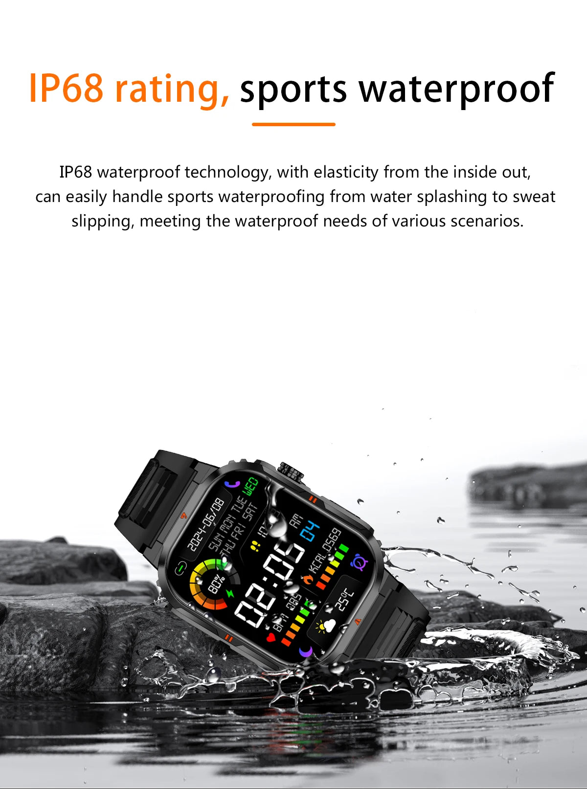 LIGE New Smart Watch For Men Women 2.01" HD Display Health Monitor Sport Fitness Watches AI Voice Bluetooth Call Smartwatch Men