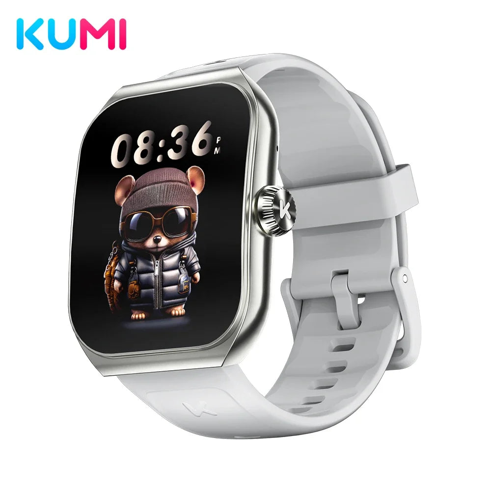 KUMI KU7 Smart watch 1.96" Amoled screen NFC IP68 Waterproof 100+Sport Modes  Bluetooth Call Health Sleep Monitoring