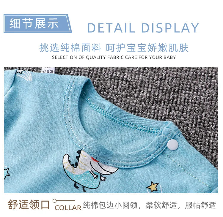 Newborn Baby Spring Autumn Romoers Long Sleeve Ha Clothes Baby Boys Girl New Year Costume For Baby Dinosaur Print Baby Clothes