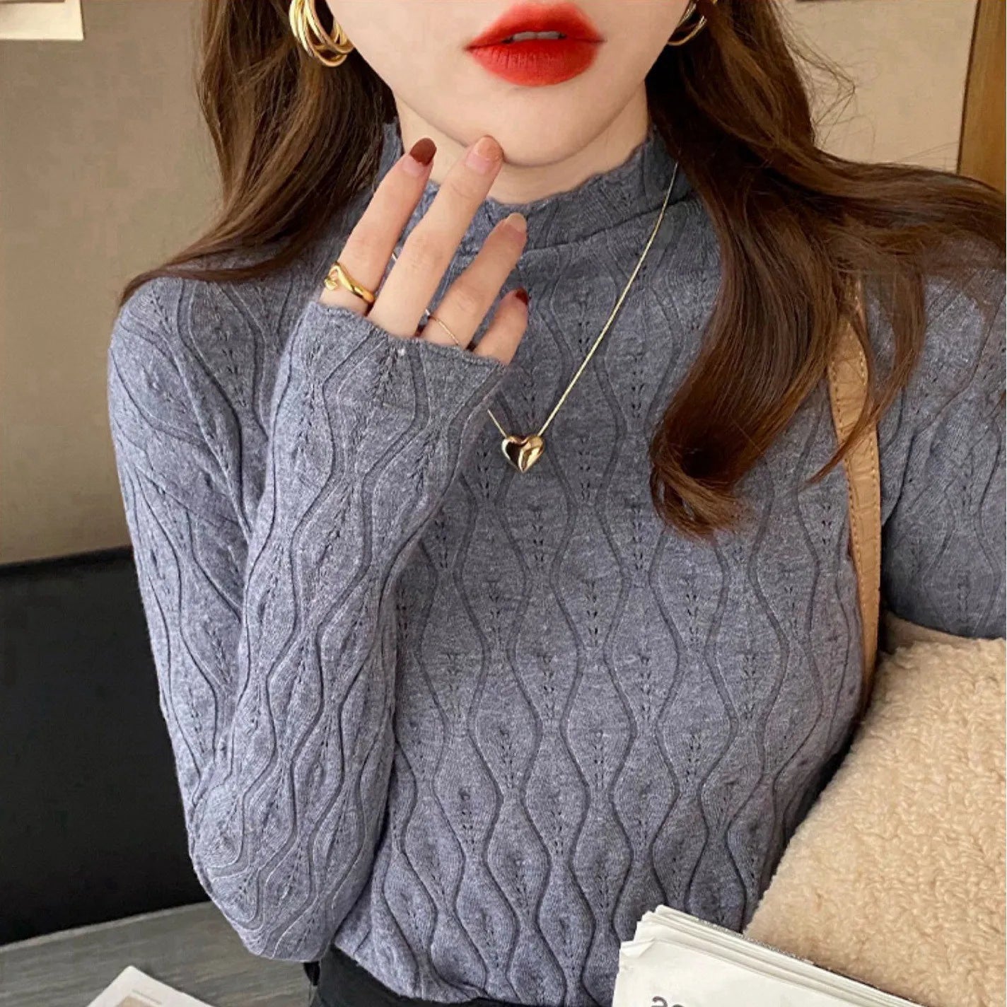 2026 Cashmere Turtleneck Women Sweaters Autumn Winter Warm Pullover Slim Tops Knitted Sweater Jumper Soft Pull Female