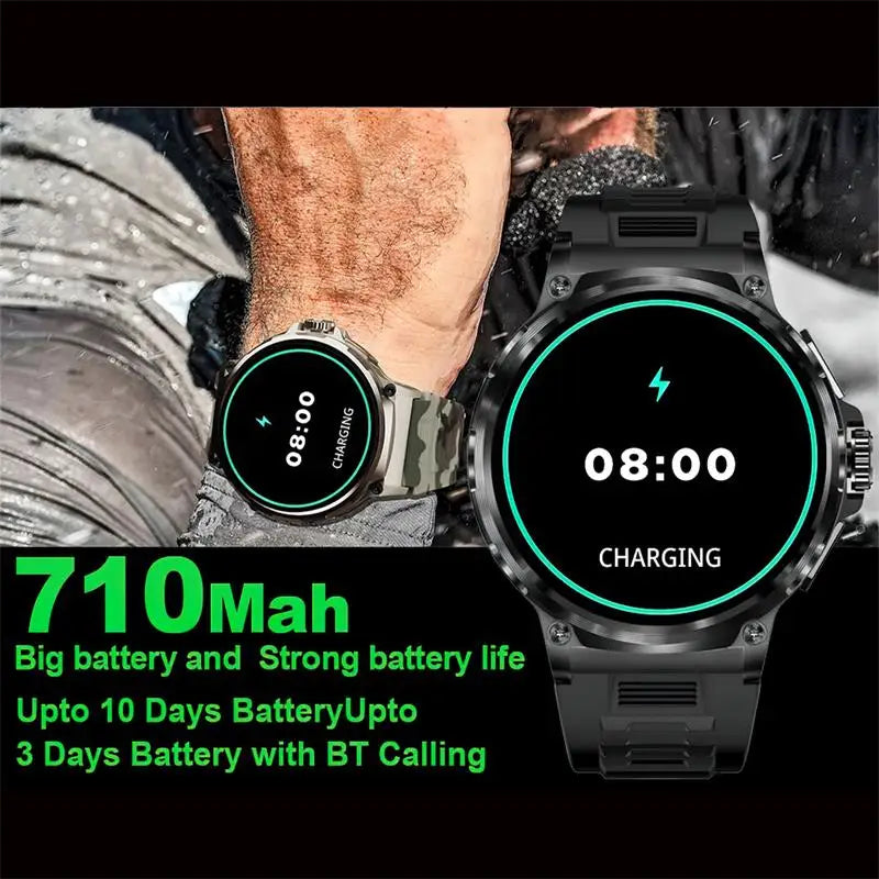 2024 New 1.85 Inch HD Bluetooth Call Smart Watch Men Sports Fitness Tracker Heart Monitor 710mAh Smartwatch For XIAOMI Android