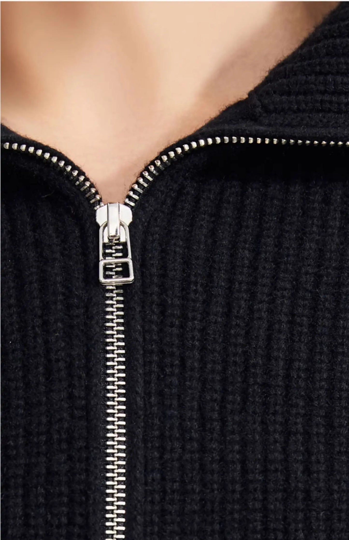 Men's Cashmere Thickened Quarter Zipper Pullover Sweater Slim Fit Lightweight Warm Long Sleeve Casual Knitwear