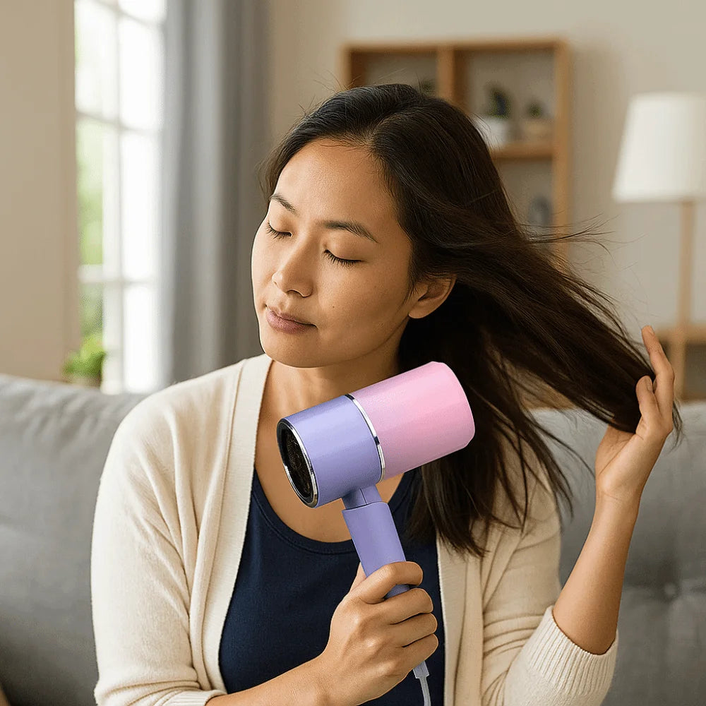 Professional Portable Hair Dryer Thermostatic Quick Dry Folding Hairdryer Heating And Cooling Electric Dryer Beauty Care