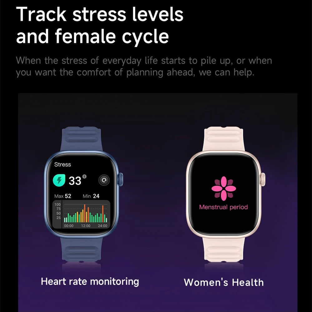 Smartwatch For Men Women Sports Call Smart Watch Fitness Tracker Heart Rate Monitor Custom Dial Watches Heart Rate Waterproof
