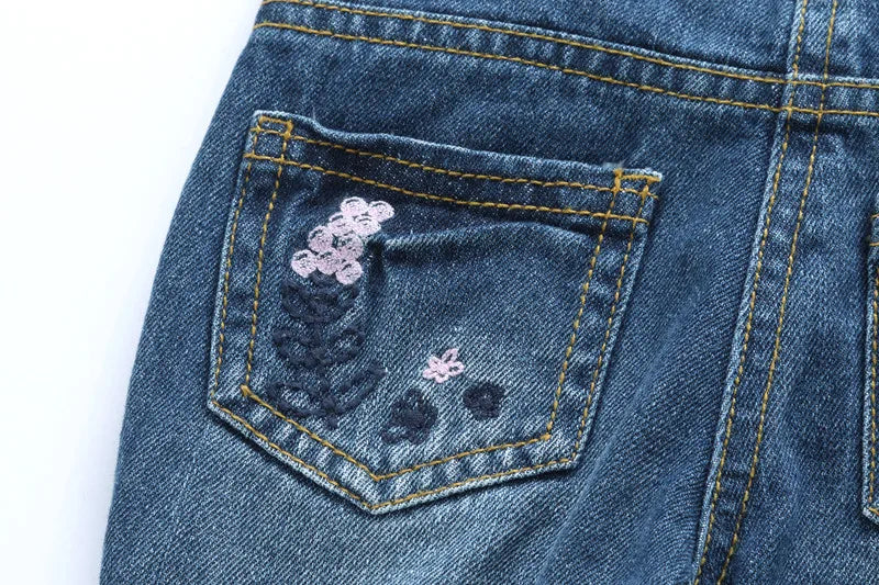 Fashion Baby Girl Jeans Pants Cotton Bird Infant Pants 9-24M Cute Newborn Boys Full Pants Infant Clothes