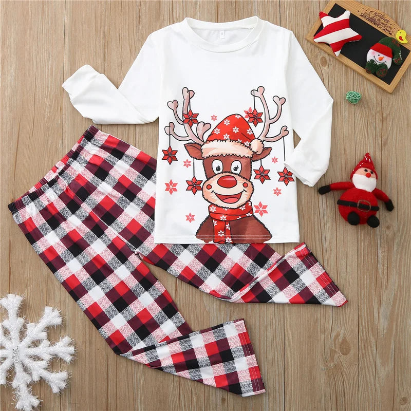 2024 Christmas Pajamas Sets Baby Mom Kids Father Family Look Clothing Suits Xmas Long Sleeve Sleepwear Matching Outfits