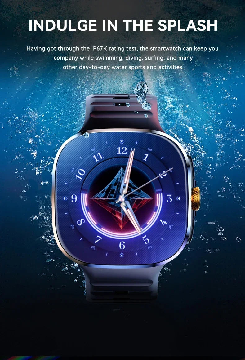 NEW Smartwatch 5G with 2.4" HD Screen 190° Rotating Camera WIFI 3D Stereo Navigation Compass NFC Bluetooth Smart Watch Men Women