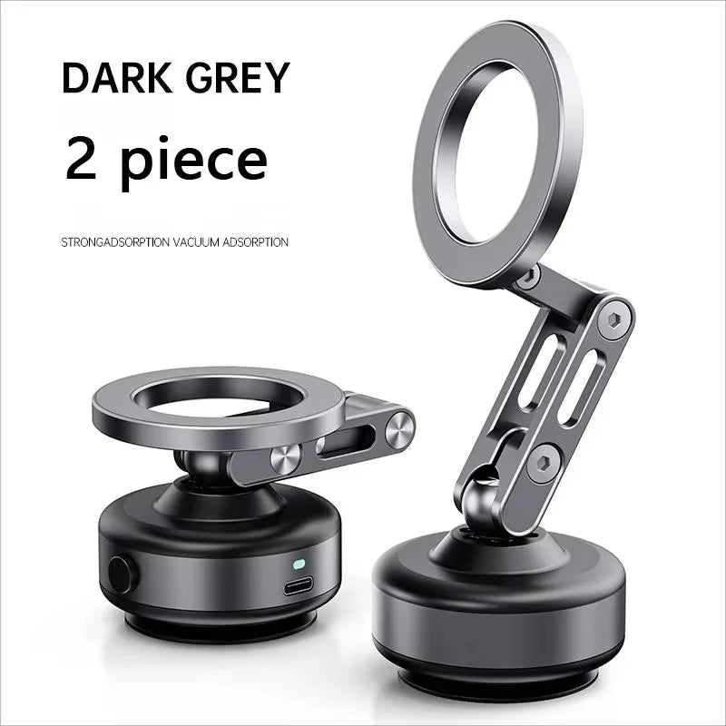 Magnetic Car Phone Holder 360° Rotating Folding Electric Vacuum Suction for Car Navigation Gym Kitchen Streaming Bracket