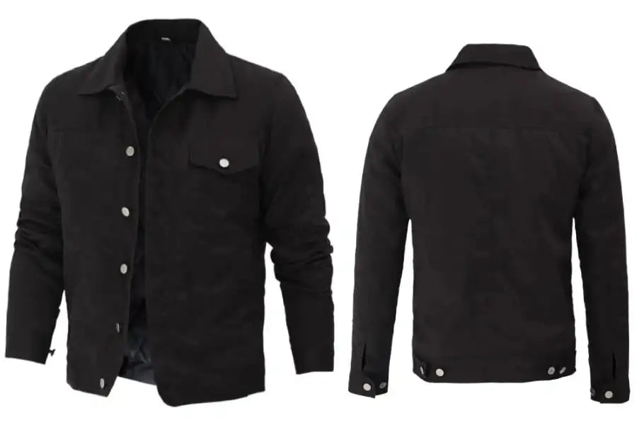 Black Cotton Jacket Men's Jean Jacket 5XL Cotton Denim Autumn Winter Jacket Male Jean Coats Men Cowboy Jackets