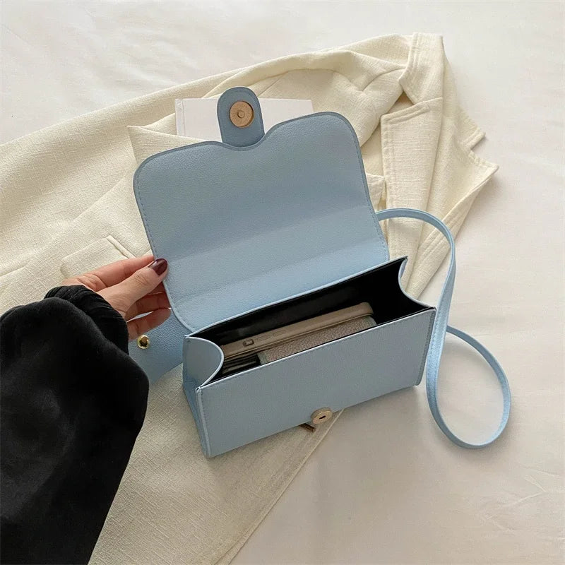 7 Color Pu Leather Ladies Brand Shoulder Bag With Coin Purse Crossbody Small Phone Bag Female Flap Messenger Bag Silver