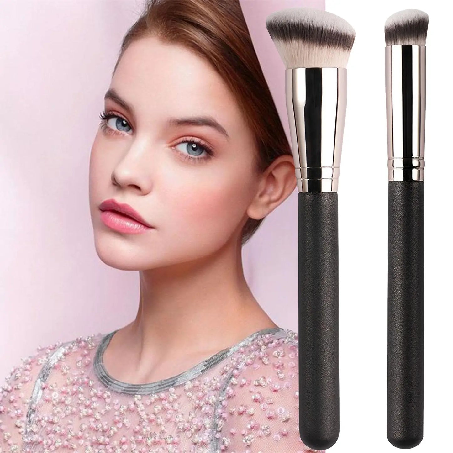 2 PCS Makeup Brush Professional Foundation Brush and Concealer Brush
