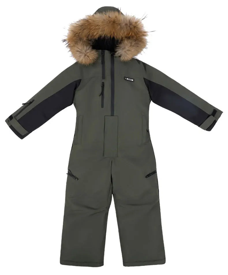 Winter Children Ski Suit Windproof Warm Jumpsuit Boys Thicken Fleece Jacket coat Children Clothing onesie