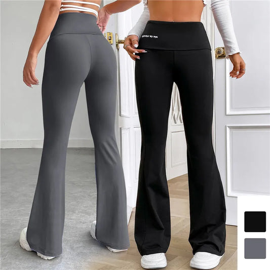 Women Micro Flared Shark Pants Leggings Slim Yoga Pants Women High Waist Wide Leg Pants Gym Sports Flared Pants Dance Trousers