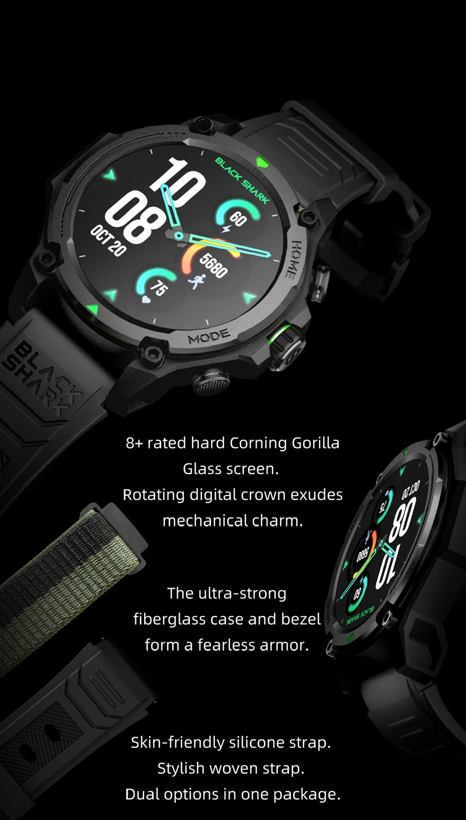 [World Premiere]Blackshark GS3 Smart Watch Global Version 1.43"AMOLED Display 5ATM 21 Day Battery Life GPS Satellite Positioning