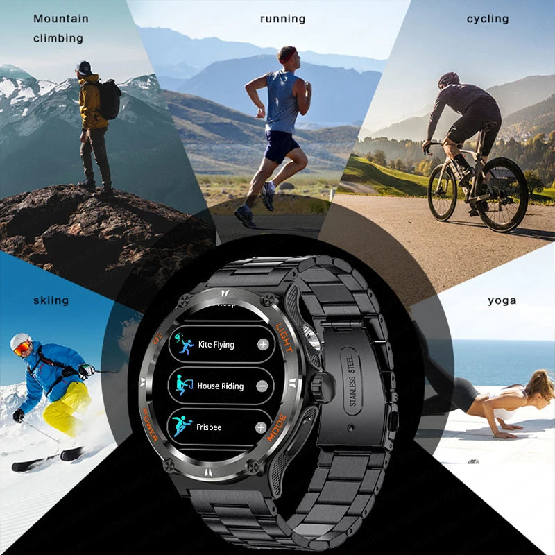 For Huawei Men Smartwatch 3ATM Waterproof 500Mah AMOLED Smartwatch GPS Track Bluetooth Call LED Lighting Men Smartwatch 2024 New