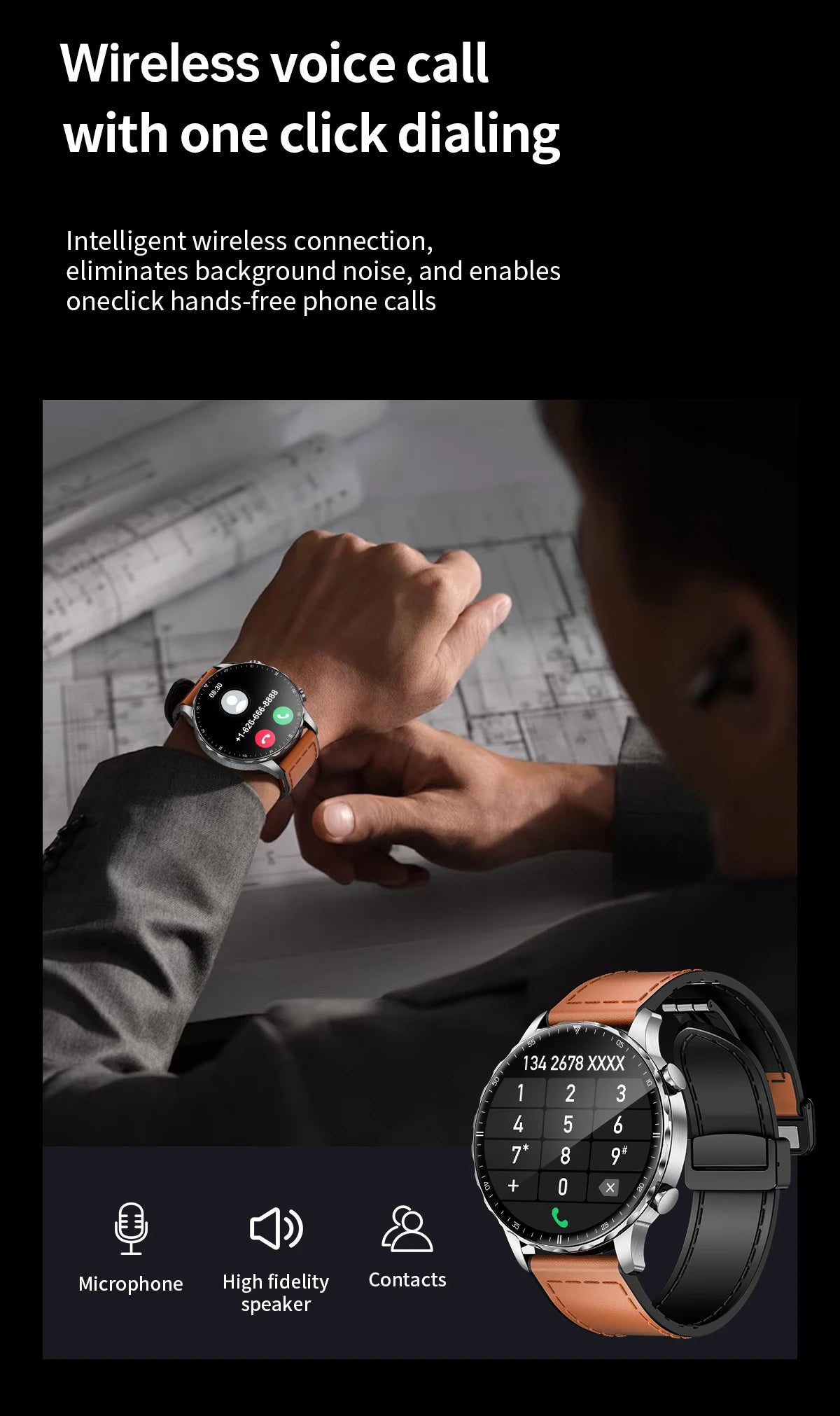 LIGE New Smart Watch 1.53'' 360*360 Full Touch Screen Outdoor Waterproof Bluetooth Call Watches Sports Fitness Man smart watches