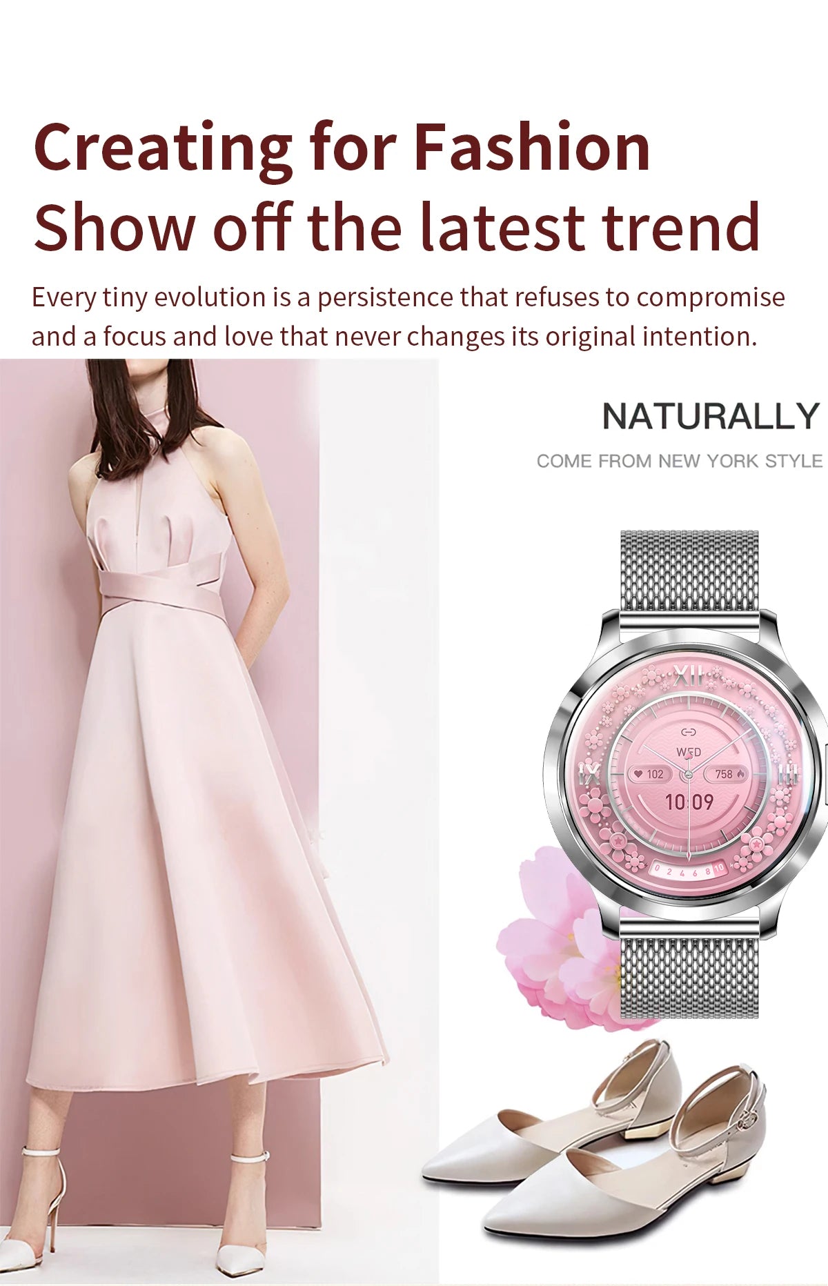 2026New Smart Watch For Women 466*466 AMOLED Display Fitness Monitor Bracelet Ladies' Gift BT Call Digital Clock For Android IOS