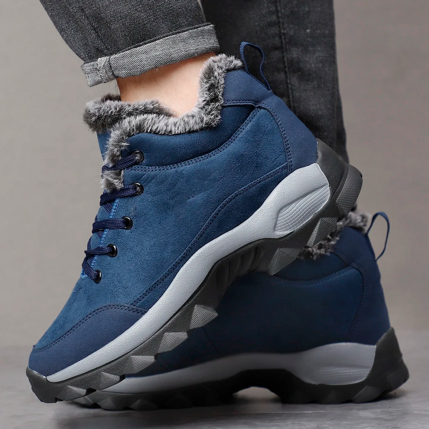 Men Winter Snow Boots with Fur Outdoor Sneakers Men Shoes 2023 New Male Warm Footwear Ankle Boots for Men Botines Botas Hombre