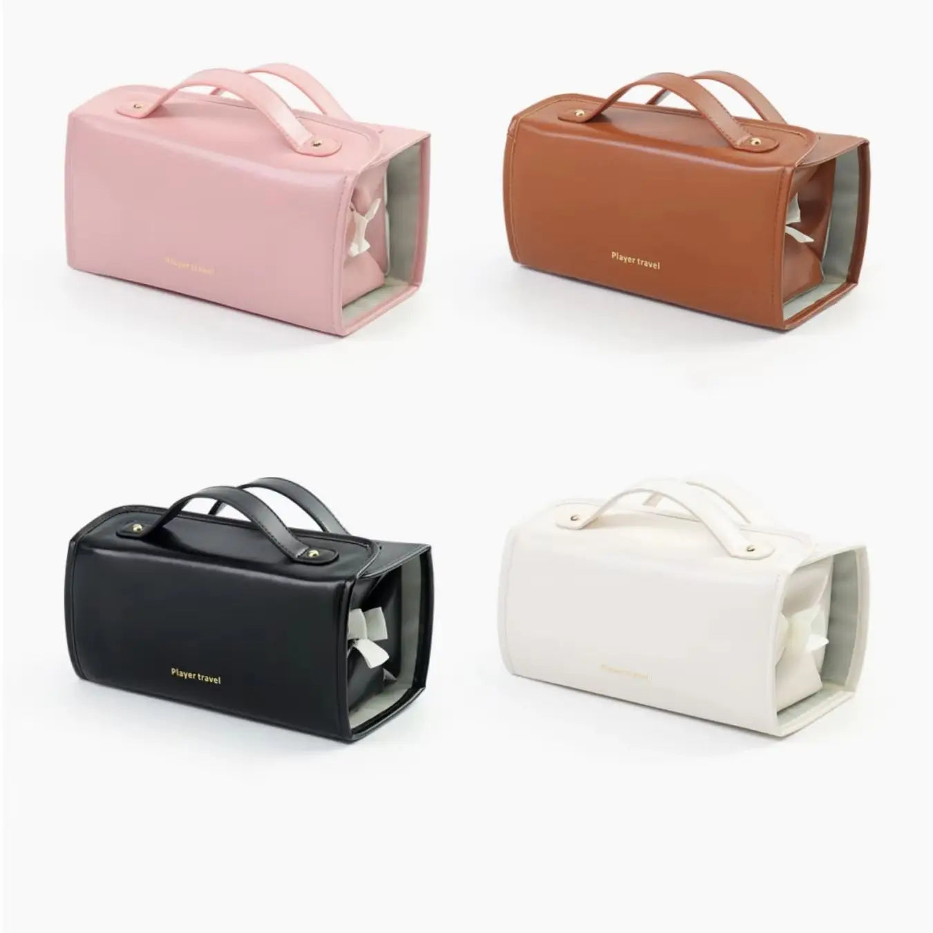 Detachable and Foldable Makeup Bag with Large Capacity for Skincare/Cosmetics, Easy to Organize and Classify, No Need to Search, Convenient to Access, Dual Handles for Travel, Portable Four-In-One Makeup Bag