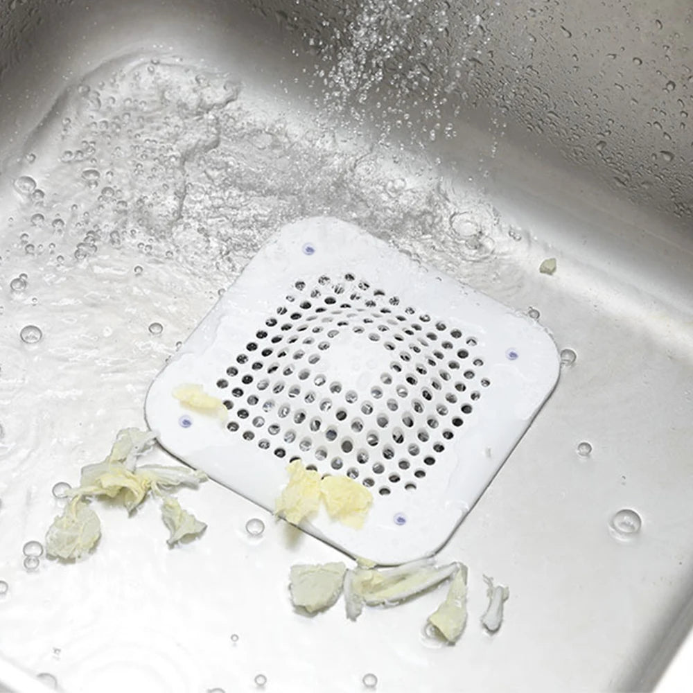 Sink Strainer Shower Drain Plug Hair Catcher Bathtub Shower Kitchen Sink Sewer Hair Filter Screen Silicone Bathroom Accessories