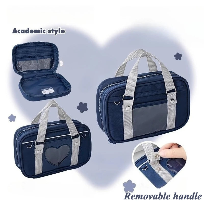 New Arrivals Large Capacity Makeup Bags  Academic Style Cosmetic Bag Multifunctional Fabric Storage Bag for Women Wholesales