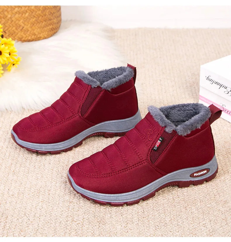 Waterproof Winter Boots for Women 2025 New Plush Snow Boots Women Ankle Boots Warm Black Couple Cotton Couples Platform Shoes