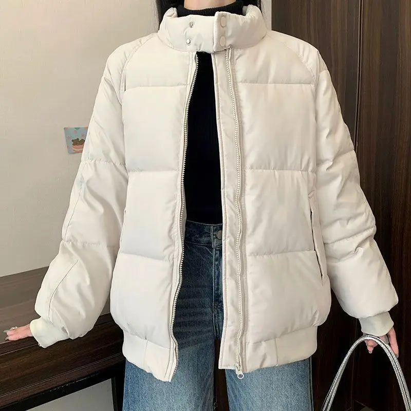 Down Cotton Jacket for Girls Winter Clothes 2025 New Loose Thickened Cotton Jacket Warm Cotton Jacket