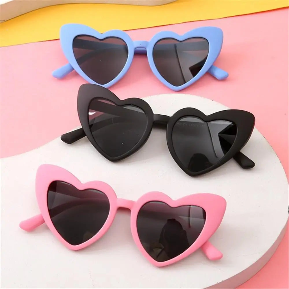 Boys Girls Heart-Shaped Pink Toddler Sunglasses Kids Sunglasses Glasses Heart Sunglasses