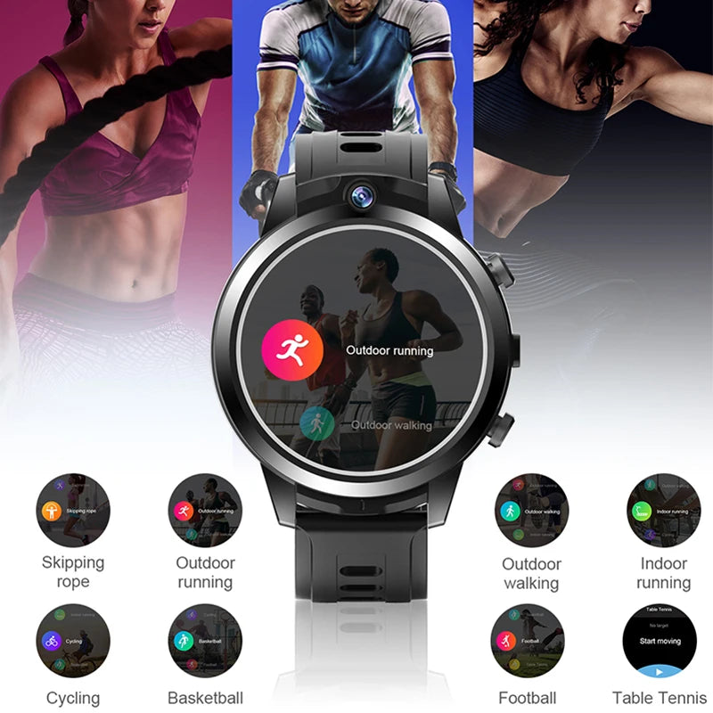 New Arival 1.6inch 4G All Netcom Can help children learn Smart Watch Dual cameras 4+6GB body temperature ECG monitoring Watch