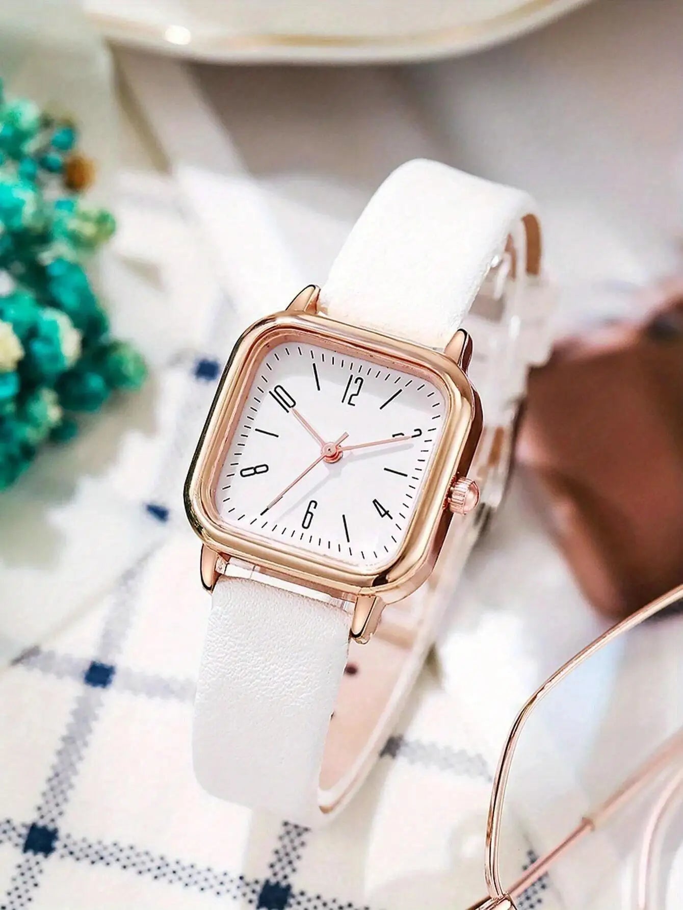 New Women Watch Luxury Bracelet Set Fashion Business Leather Quartz Wrist Watches for Women Gift Set Relogio Mujeres