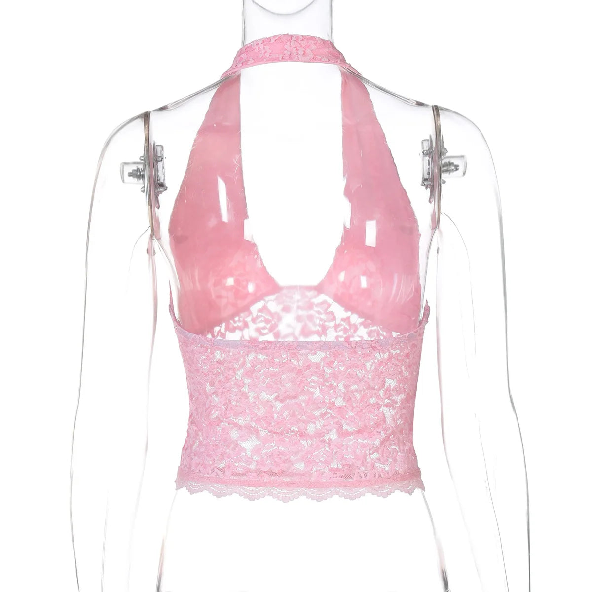 Women Summer Halter Tank Tops Hot Girls Sexy Hollow Out Lace Backless Vest Crop Tops