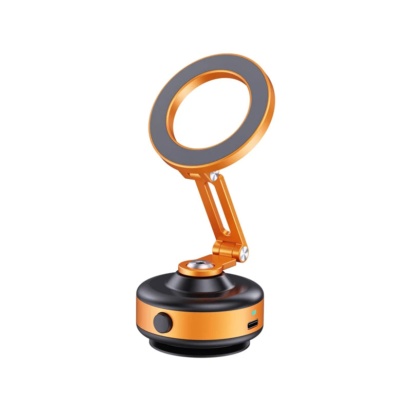 Magnetic Car Phone Holder 360° Rotating Folding Electric Vacuum Suction for Car Navigation Gym Kitchen Streaming Bracket