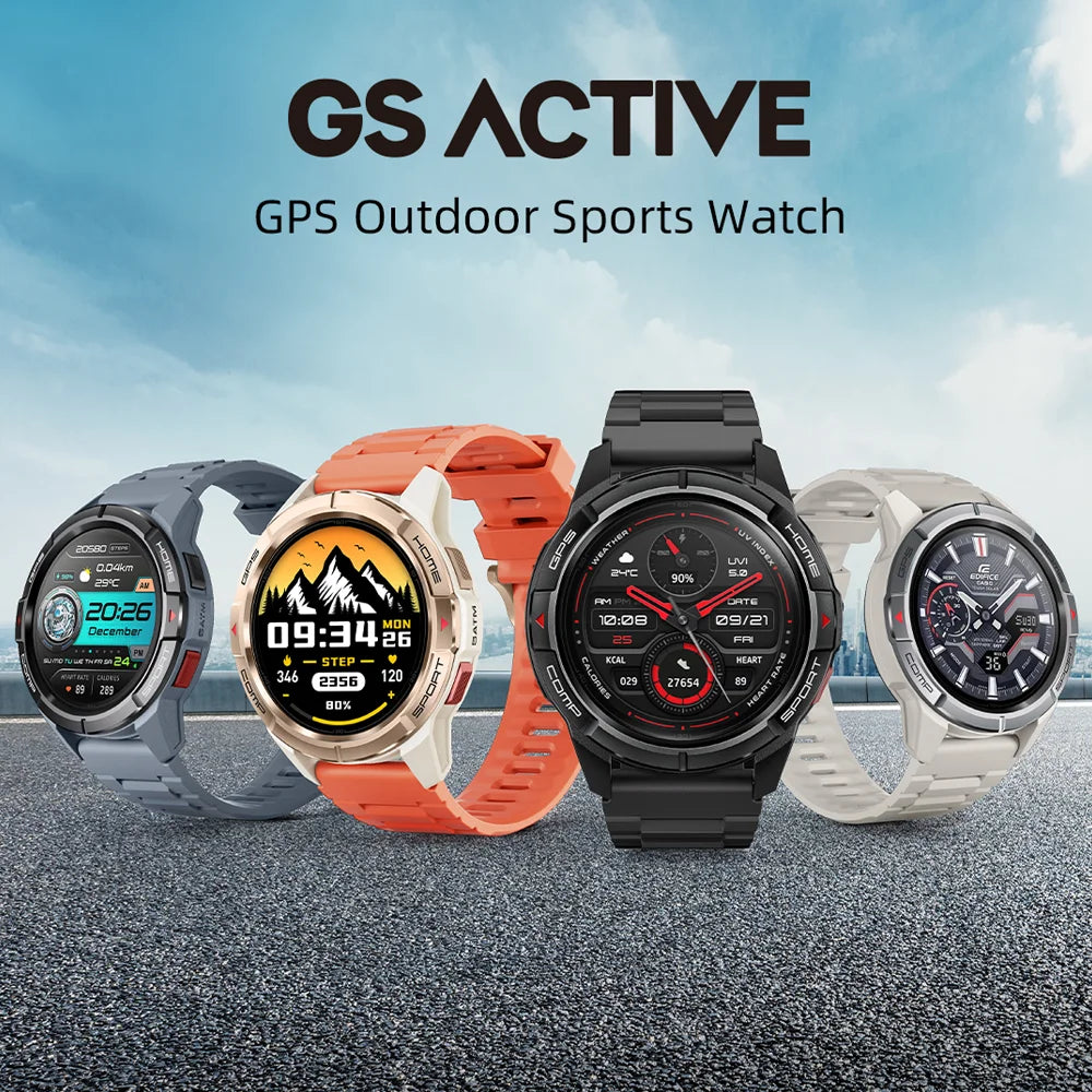 Mibro GS Active Smartwatch GPS Positioning 1000Nits AMOLED Screen 5ATM Waterproof 150 Sports Modes Smart Watch For Android iOS