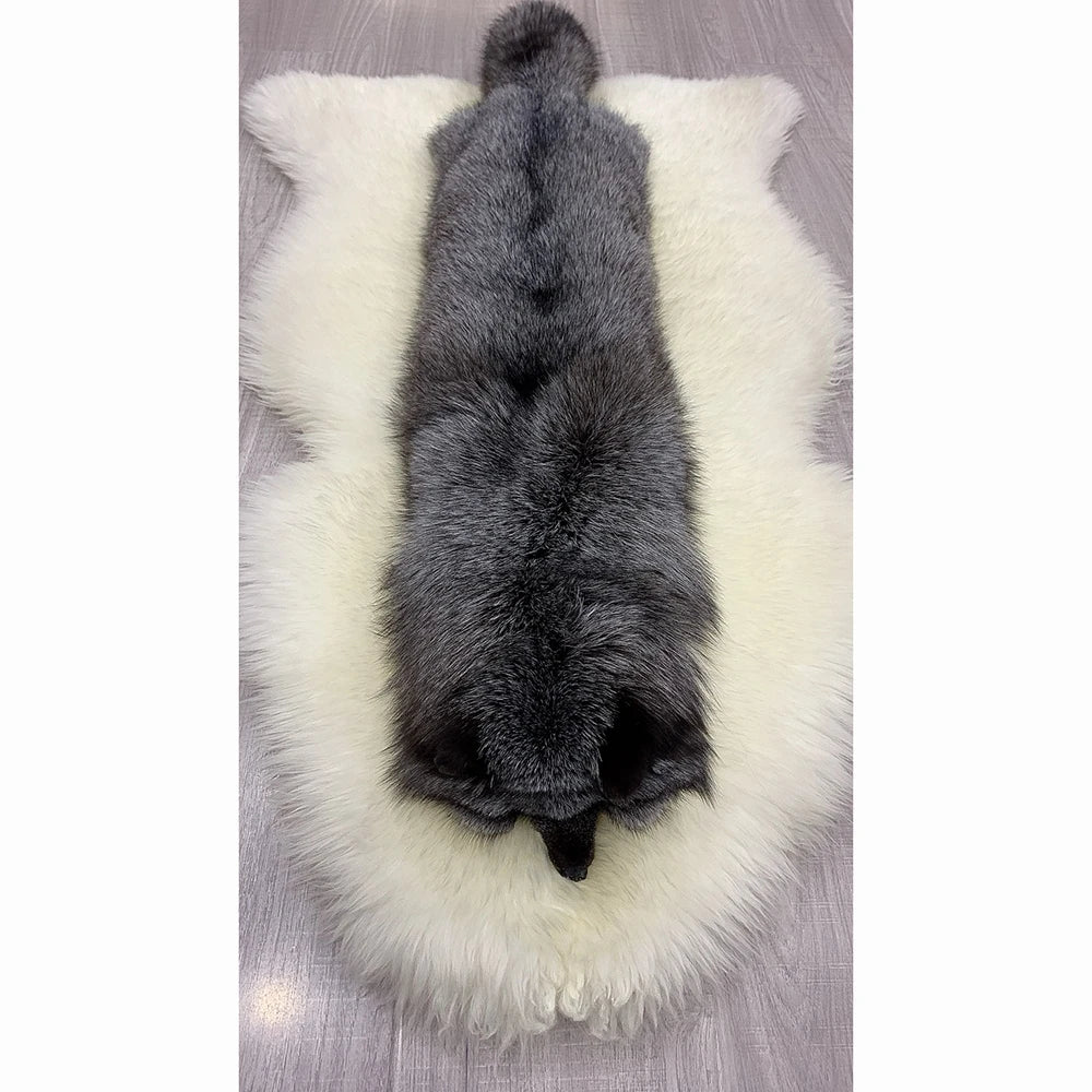 Winter Warm Large Real Fox Fur Collar Natural Fur Coat Scarves Luxury Women Men Jackets Hood Shawl Decor Female Neck Scarf Wraps