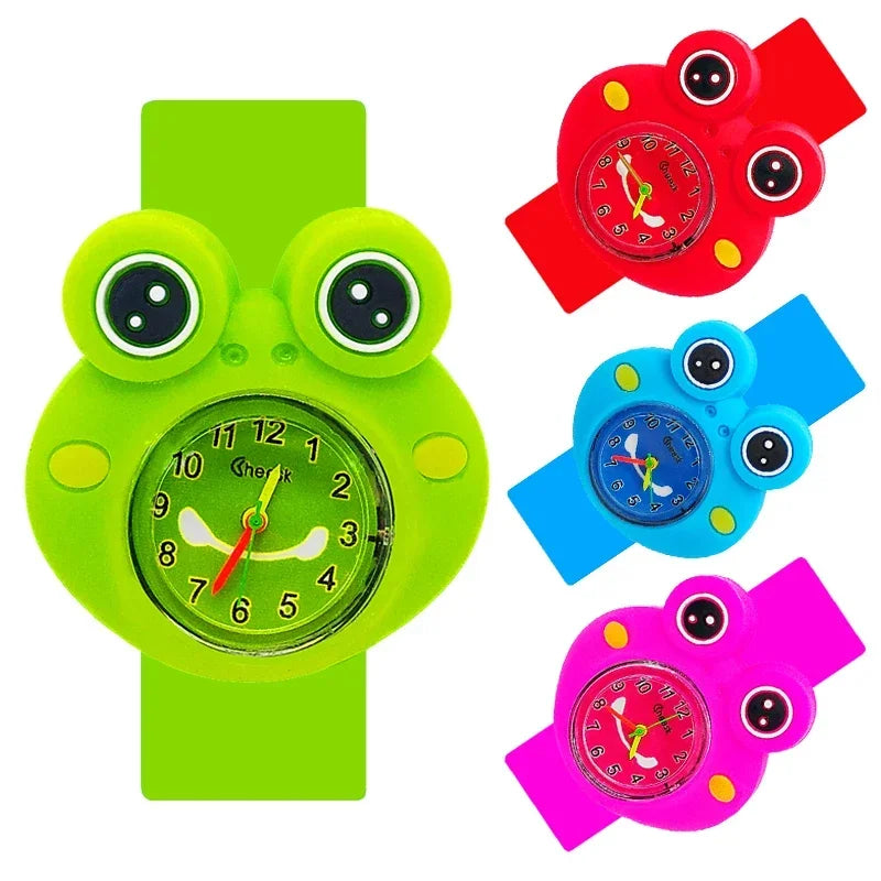 Boy Girl Kids Watch Baby Toys 3D Frog/Whale/Turtle/Duck Pattern Children Watches Clock relogio infantil montre pour enfants