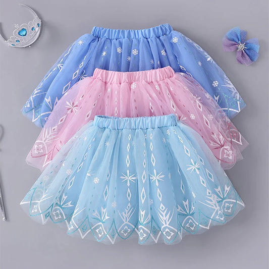 Girls Kids Mesh Dancing Skirts New Summer Elastic High Waist Children Princess Party Skirts for Girls Toddler Child Skirts