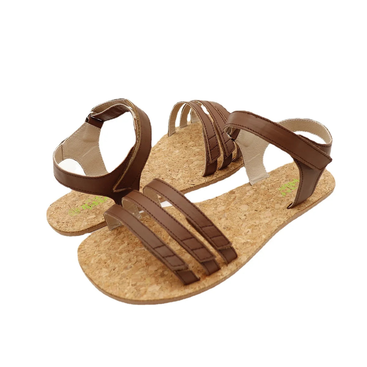 Tipsietoes 2025 Sprinng Barefoot Leather Flat Sandals For Women Shoes With New MInimalist Soft Sole